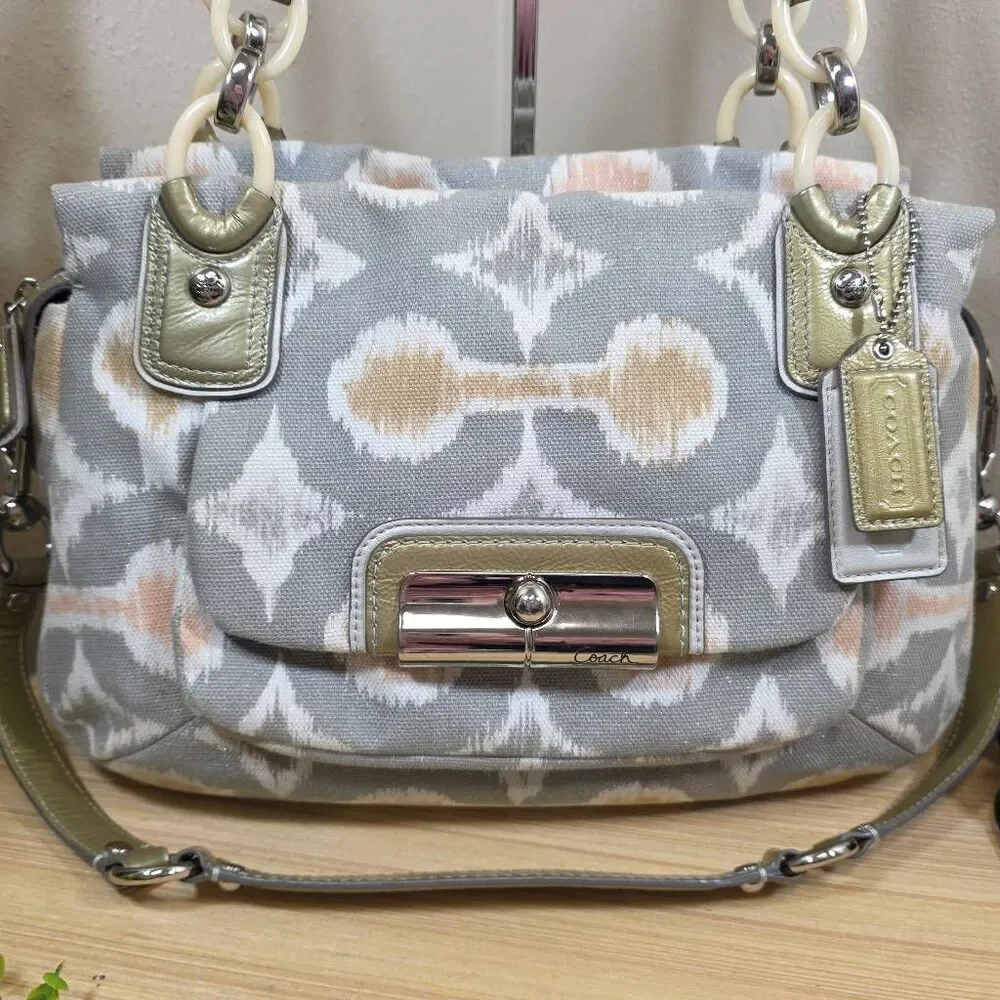 Coach Kristin Op Art Ikat Print Hobo/Satchel | Matching Wallet